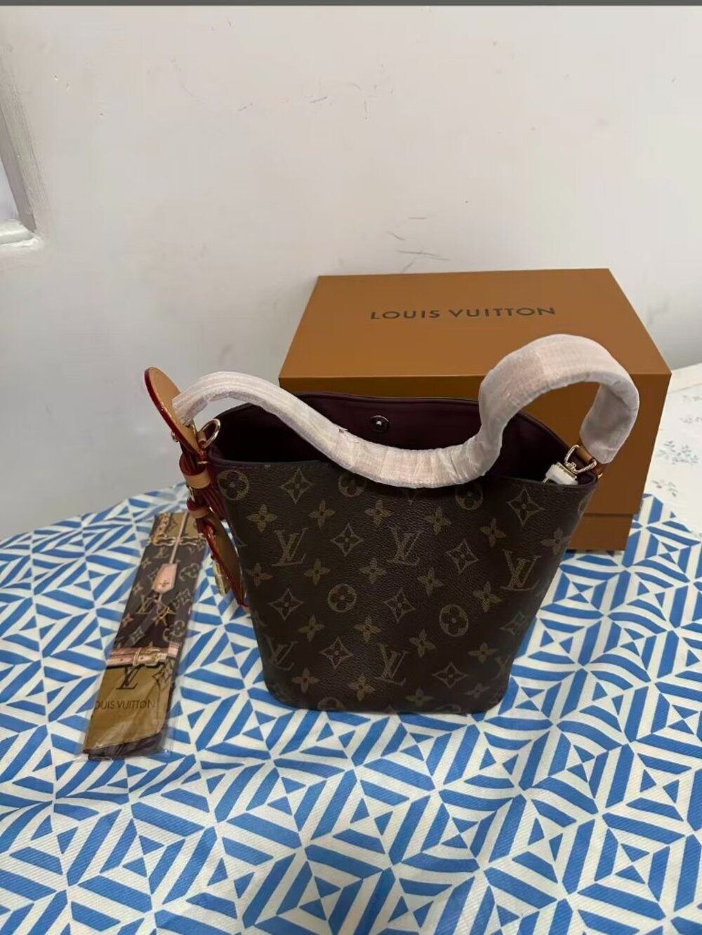 Monogram Canvas Hobo Tote with Pochette - Brown/Tan